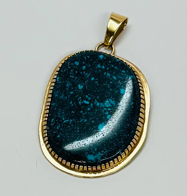 14k Gold and Turquoise Pendant