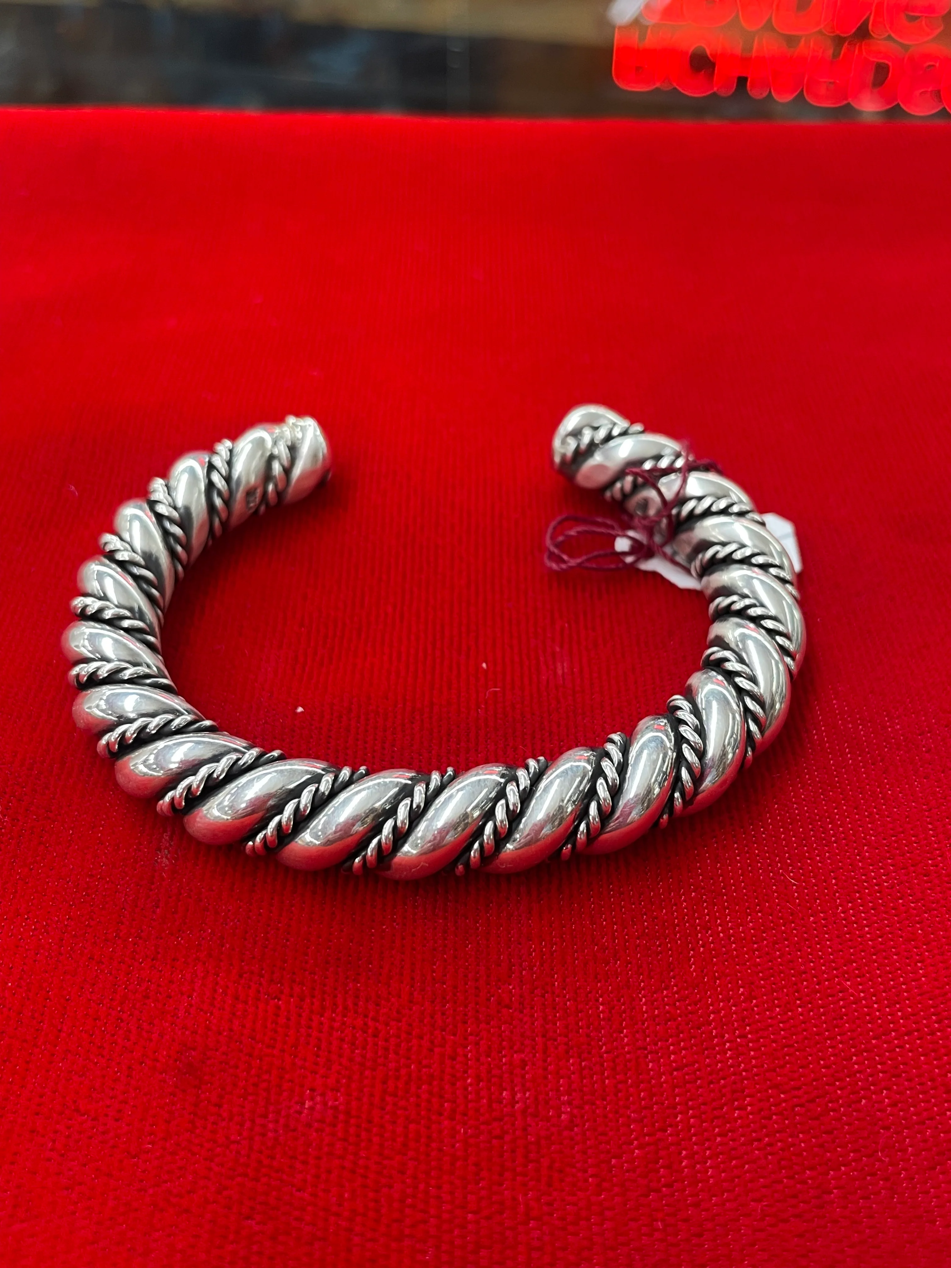 Native American Silver Bracelet - Image 2