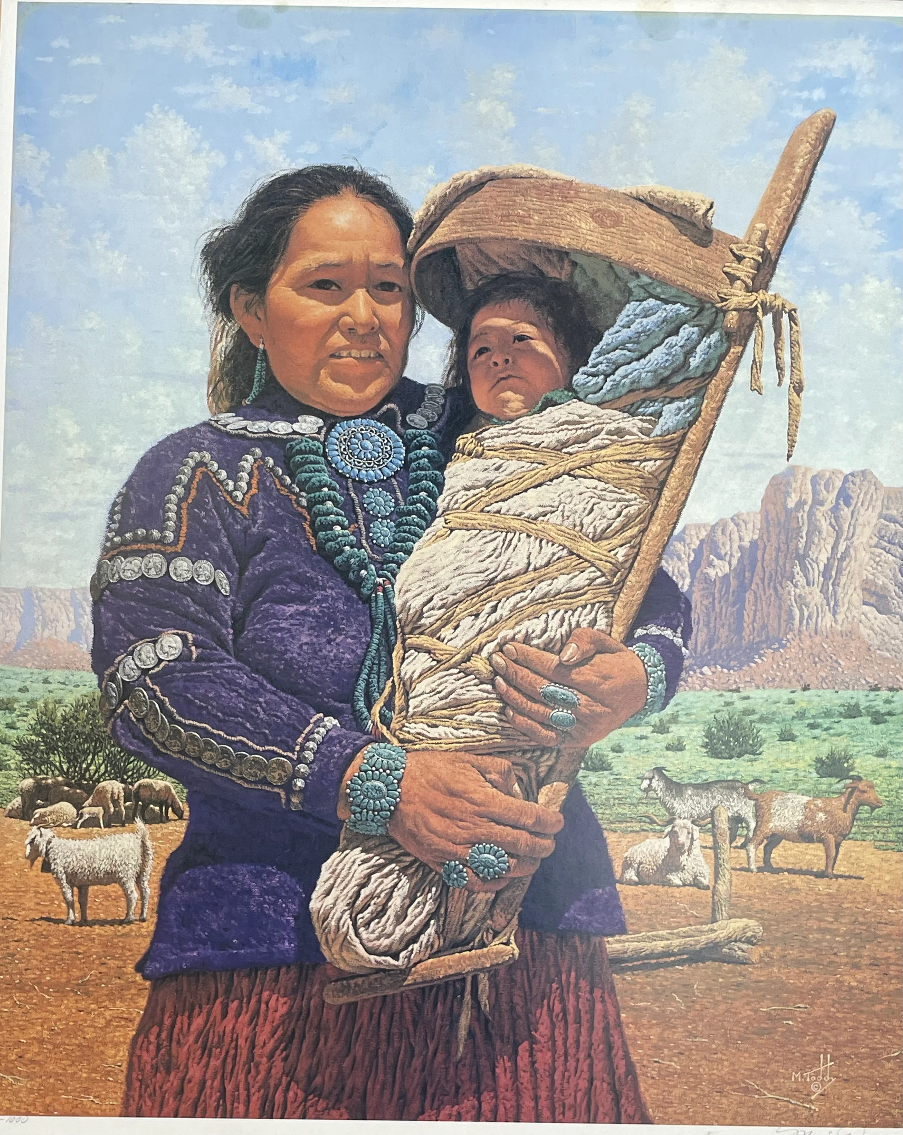 Print "Proud Mother/Cradle Board" by M. Toddy Signed copy