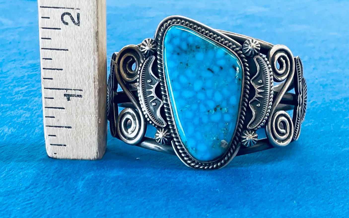 Silver and Turquoise Bracelet - Image 2