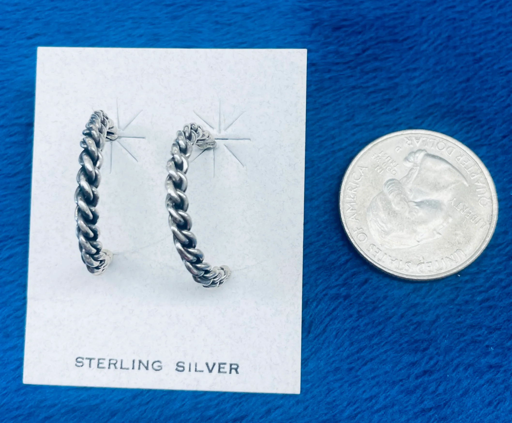 Silver Hoop Earrings - Image 2
