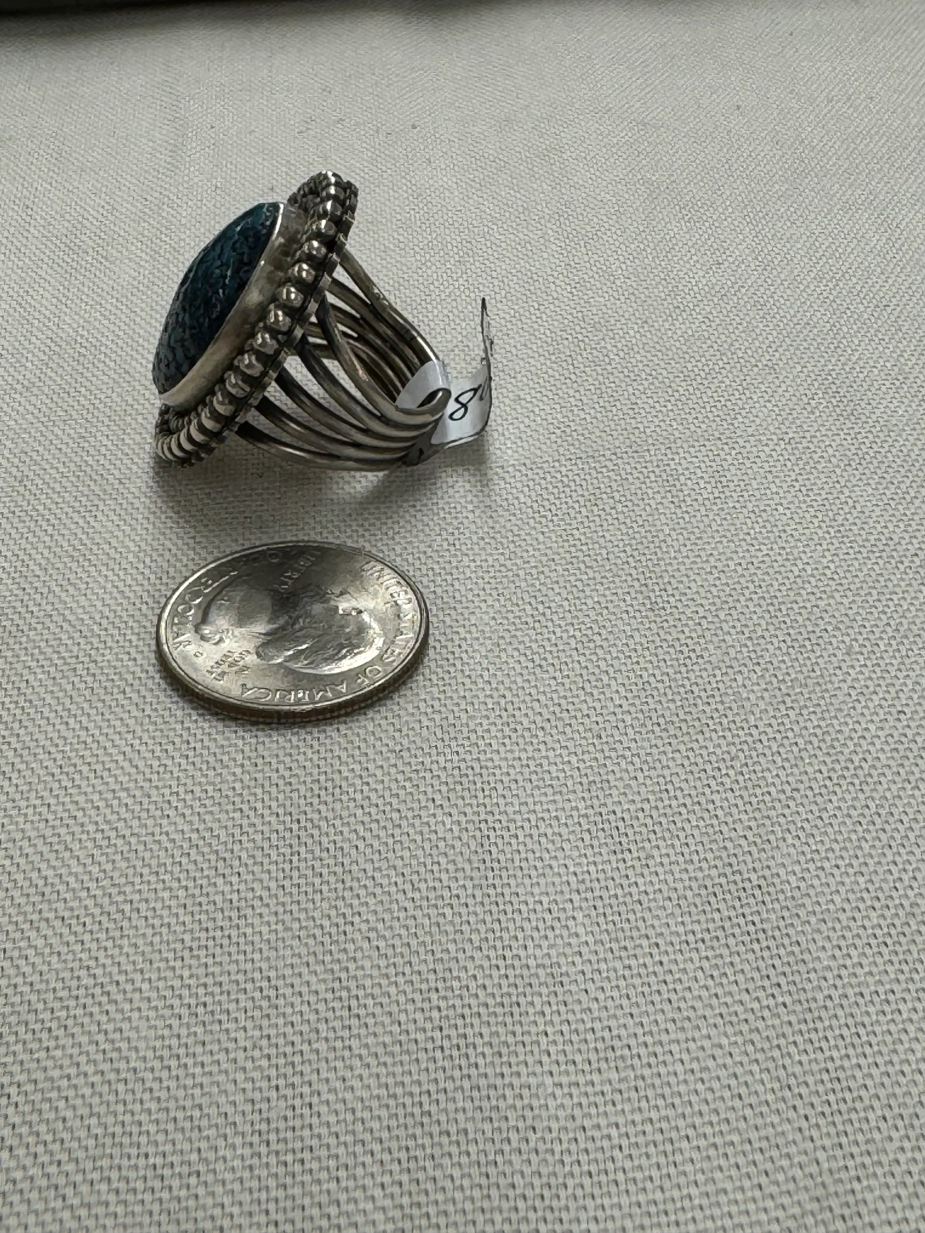 Turquoise and Silver Ring - Image 2