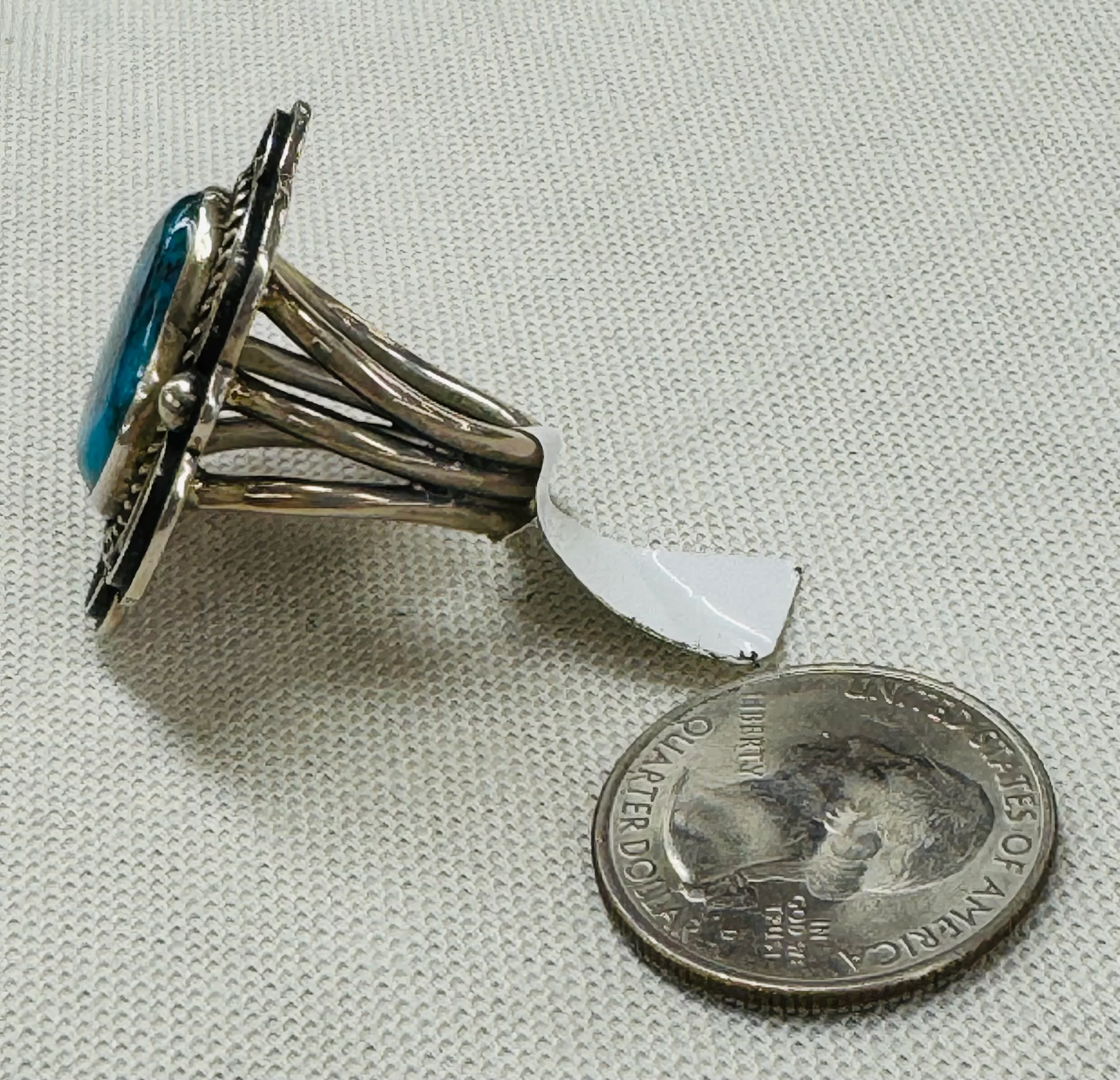 Turquoise and Silver Ring - Image 2