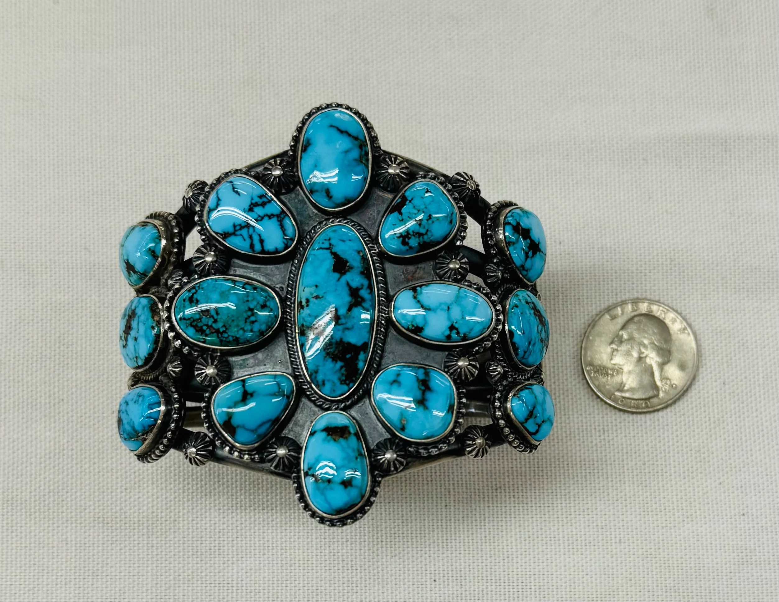 Turquoise Cluster Bracelet - Image 3